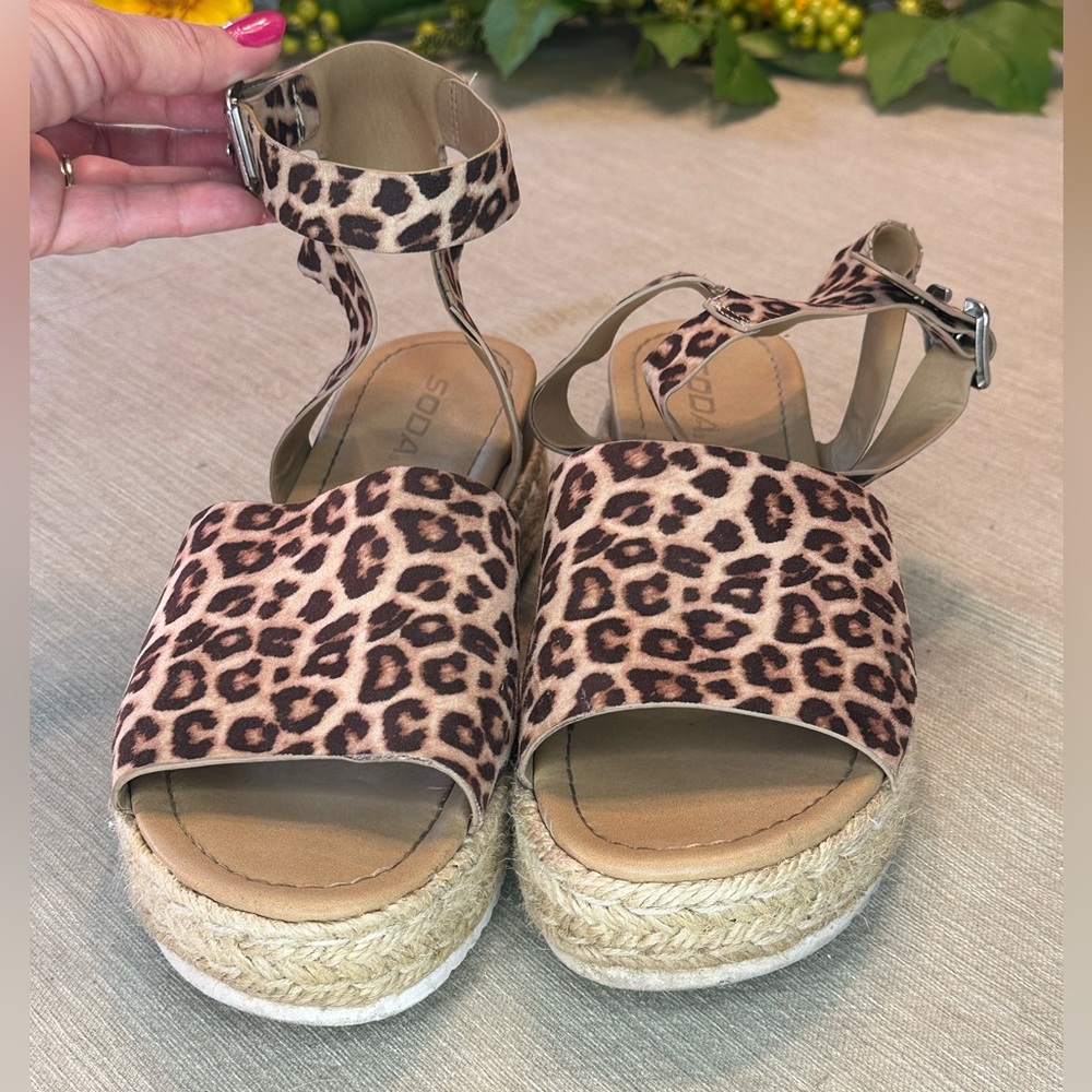 Soda Cheetah print sandals